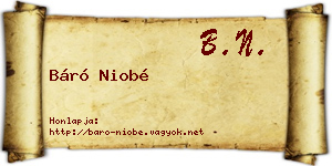 Báró Niobé névjegykártya